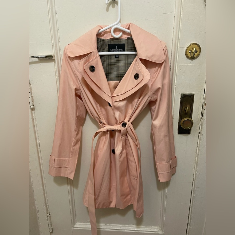 NWOT London Fog Single Breasted Trench Coat with hood